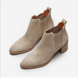 Everlane Suede High Heel Chelsea Boots size 10.5